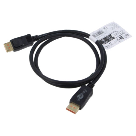 Cablu; DisplayPort mufă,din ambele părţi; PVC; Lung: 1m; negru