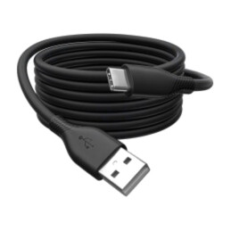 Cablu; USB 2.0; USB A mufă,USB C mufă; nichelat; 2m; negru; 22AWG