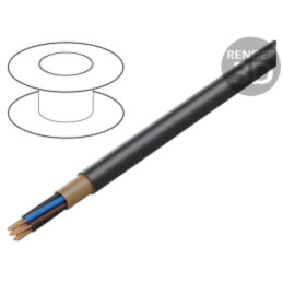 Cablu; NYY; 2x10mm2; rotund; sârmă; Cu; PVC; negru; 600V,1kV