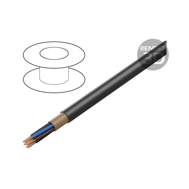 Cablu; NYY; 2x10mm2; rotund; sârmă; Cu; PVC; negru; 600V,1kV Cablu; NYY; 2x10mm2; rotund; sârmă; Cu; PVC; negru; 600V,1kV