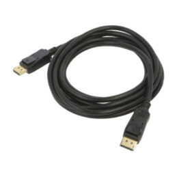 Cablu; DisplayPort mufă,din ambele părţi; PVC; 3m; negru; Fire: Cu