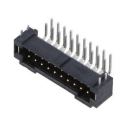 Conector: PCB-PCB; soclu; tată; PIN: 20; T2M; în unghi; 2,6A; THT