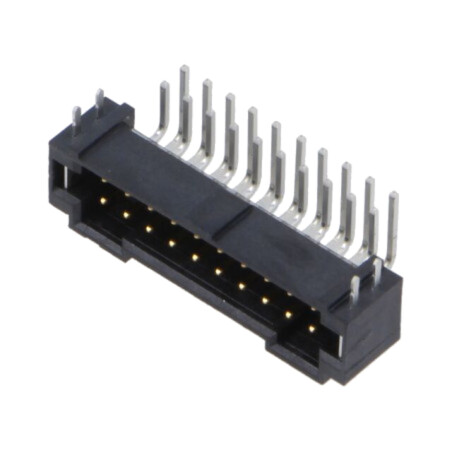 Conector: PCB-PCB; soclu; tată; PIN: 20; T2M; în unghi; 2,6A; THT
