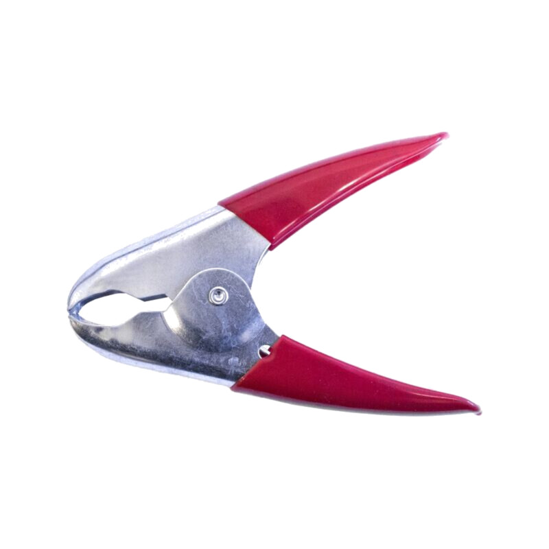 Bornă crocodil; 300A; Capacitate prindere: max.48mm; roşie