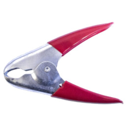 Bornă crocodil; 300A; Capacitate prindere: max.48mm; roşie