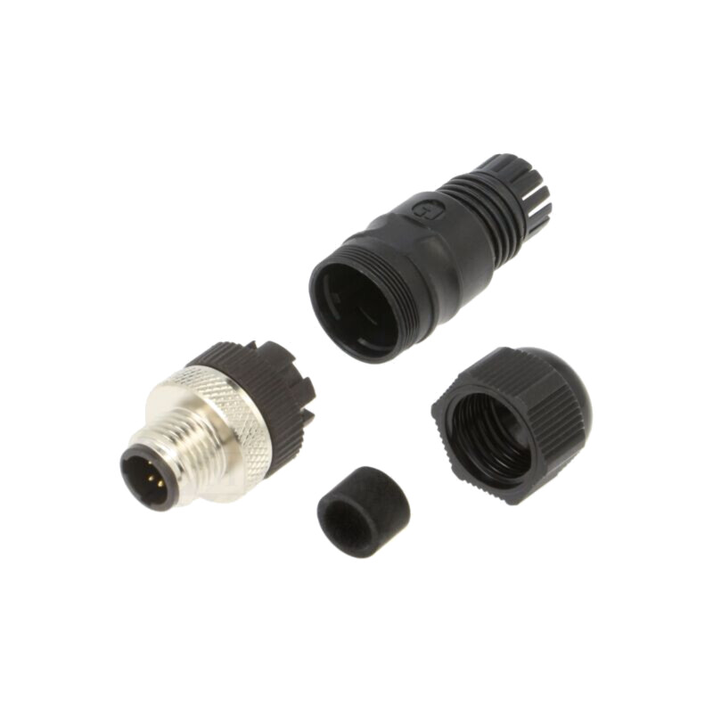 Conector: M12; mufă; tată; 4A; 125V; PIN: 3; IP67; drept; pe cablu Conector: M12; mufă; tată; 4A; 125V; PIN: 3; IP67; drept; pe cablu