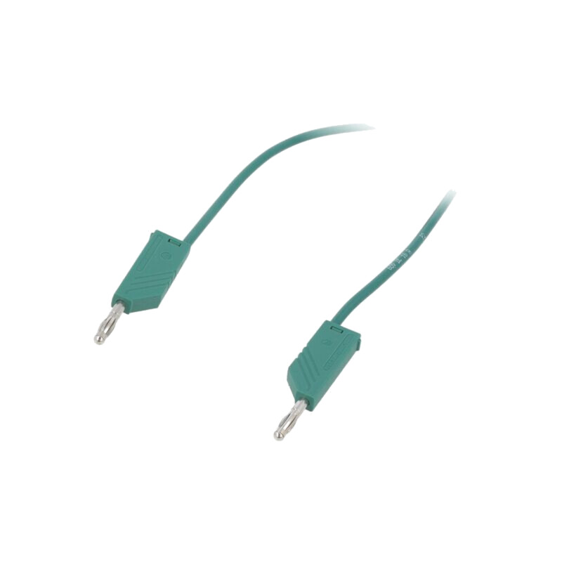 Cablu de măsurare; 60VDC; 30VAC; 16A; cu soclu axial, 4mm; verde Cablu de măsurare; 60VDC; 30VAC; 16A; cu soclu axial, 4mm; verde