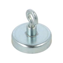 Magnet: fix; ferită (metal greu); 80N; 32mm; cu cârlig