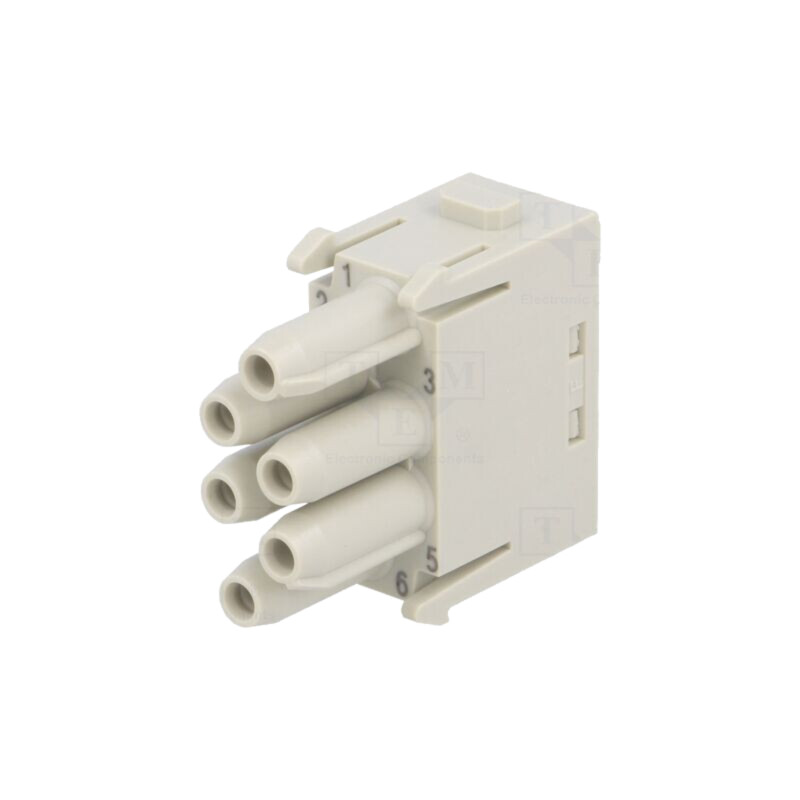 Conector: HDC; modul; mamă; 16A; 830V; Han-Modular®; PIN: 6; crimpat Conector: HDC; modul; mamă; 16A; 830V; Han-Modular®; PIN: 6; crimpat