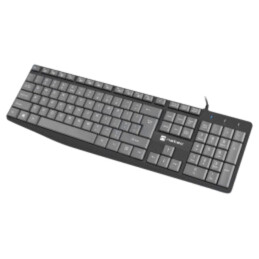 Tastatură; neagră,gri; USB A; cu cablu,slim,US layout; Lung: 1,8m