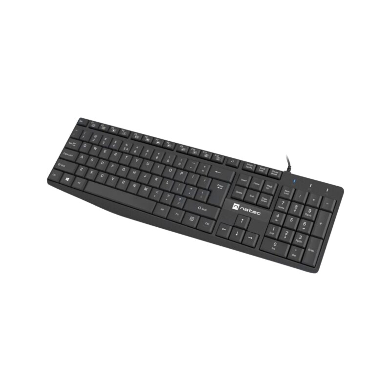 Tastatură; neagră; USB A; cu cablu,slim,US layout; Lung: 1,8m Tastatură; neagră; USB A; cu cablu,slim,US layout; Lung: 1,8m
