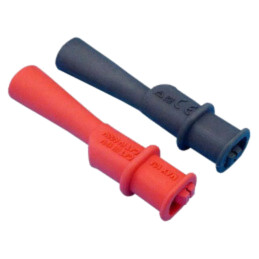 Bornă crocodil; Capacitate prindere: max.2mm; neagră,roşie