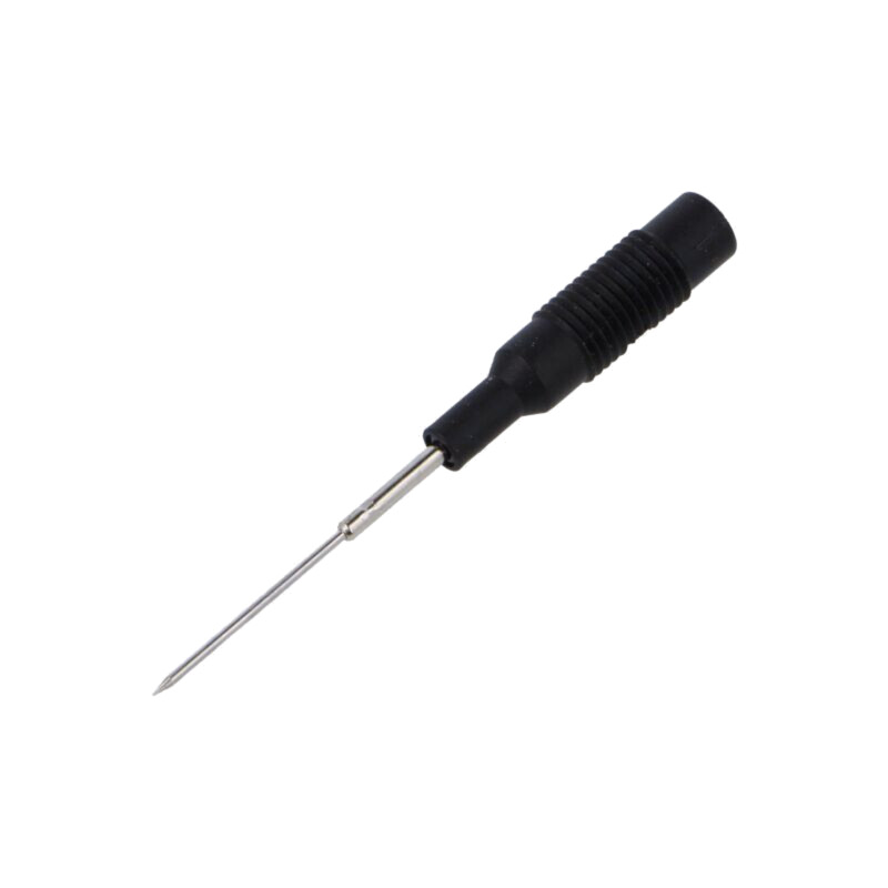 Terminal de măsurare; 1A; 60VDC; 30VAC; neagră; Diam.vârf: 1mm Terminal de măsurare; 1A; 60VDC; 30VAC; neagră; Diam.vârf: 1mm