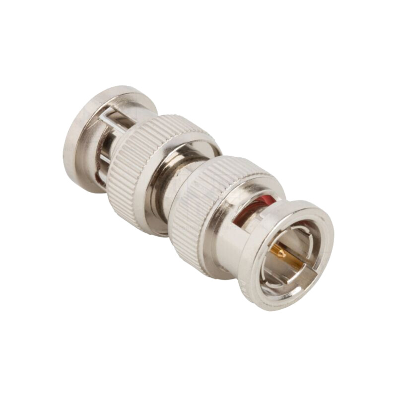 Adaptor; BNC tată,din ambele părţi; Izolaţie: POM; 75Ω; alamă Adaptor; BNC tată,din ambele părţi; Izolaţie: POM; 75Ω; alamă