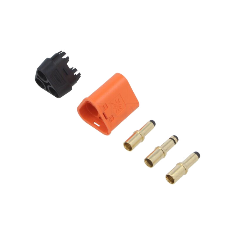 Conector: alimentare DC; mufă; tată; QS; 60A; 500V; PIN: 3; drept Conector: alimentare DC; mufă; tată; QS; 60A; 500V; PIN: 3; drept