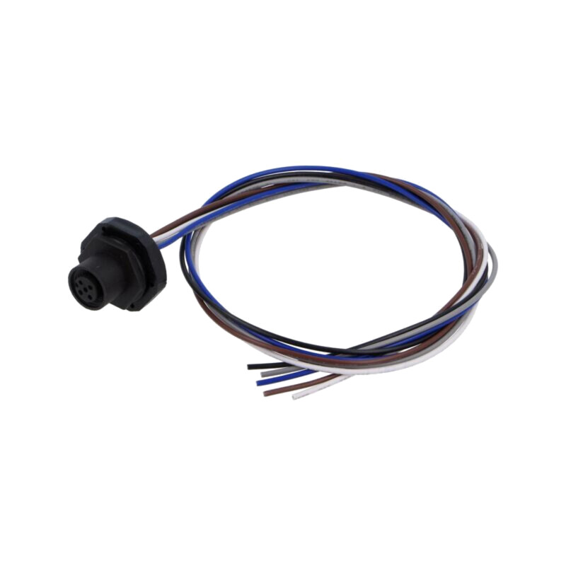 Conector: M12; soclu; mamă; 2A; 60V; PIN: 5; IP67; drept; cabluri Conector: M12; soclu; mamă; 2A; 60V; PIN: 5; IP67; drept; cabluri