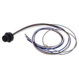 Conector: M12; soclu; mamă; 2A; 60V; PIN: 5; IP67; drept; cabluri
