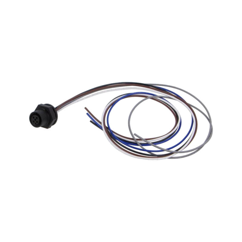 Conector: M12; soclu; mamă; 2A; 60V; PIN: 5; IP67; drept; cabluri