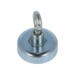 Magnet: fix; ferită (metal greu); 40N; 25mm; cu ochi