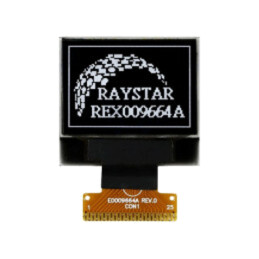 Afişaj: OLED; grafic; 0,95"; 96x64; Dim: 24,9x22,95x1,65mm; albă