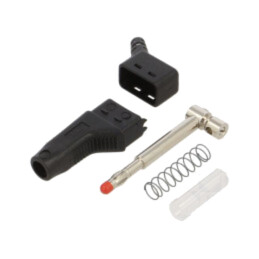 Conector: banană 4mm; mufă; 19A; 30VAC; 60VDC; neagră; 1mm2