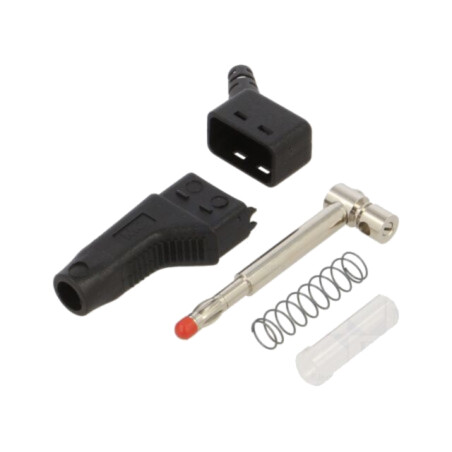 Conector: banană 4mm; mufă; 19A; 30VAC; 60VDC; neagră; 1mm2