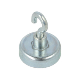 Magnet: fix; ferită (metal greu); 40N; 25mm; cu cârlig