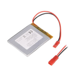 Acumul: Li-Po; 3,7V; 1400mAh; cabluri,contector JST SYR-02T