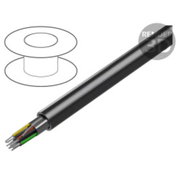Cablu; 6x2x24AWG; RS232; litat; Cu; ecranat,folie Al-PET; PVC; crom