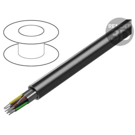Cablu; 6x2x24AWG; RS232; litat; Cu; ecranat,folie Al-PET; PVC; crom
