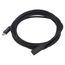 Cablu; High Speed,USB 2.0; USB C soclu,USB C mufă; 3m; negru; PVC