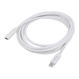 Cablu; High Speed,USB 2.0; USB C soclu,USB C mufă; 3m; alb; PVC
