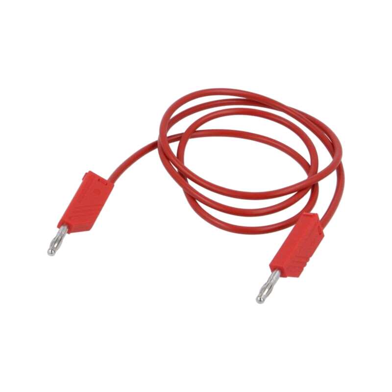 Cablu de măsurare; 60VDC; 30VAC; 32A; Lung: 1m; roşie; Izolaţie: PVC Cablu de măsurare; 60VDC; 30VAC; 32A; Lung: 1m; roşie; Izolaţie: PVC