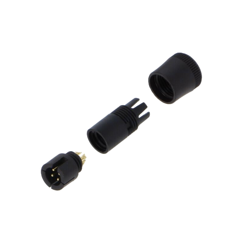 Conector: circular; 719; 60V; 3A; PIN: 4; mufă; tată; lipire; IP40