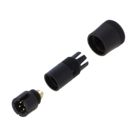 Conector: circular; 719; 60V; 3A; PIN: 4; mufă; tată; lipire; IP40
