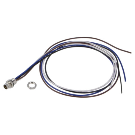 Conector: M8; soclu; tată; 48V; 4A; PIN: 4; IP67; cabluri; 0,34mm2