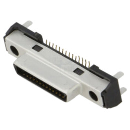 Conector: D-Sub; soclu; tată; DH; PIN: 27; THT; 1mm