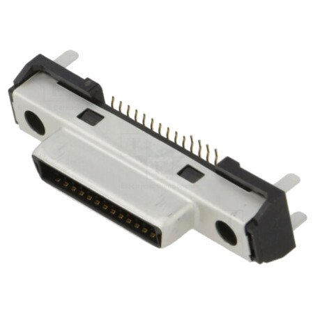 Conector: D-Sub; soclu; tată; DH; PIN: 27; THT; 1mm