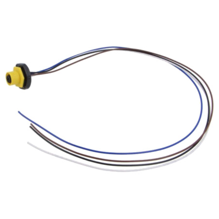 Conector: M12; soclu; mamă; 4A; 250V; PIN: 4; IP67; drept; cabluri