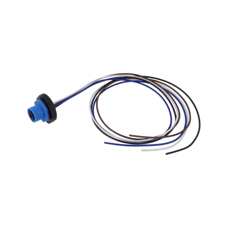 Conector: M12; soclu; mamă; 4A; 250V; PIN: 4; IP67; drept; cabluri