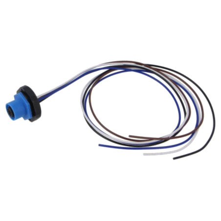 Conector: M12; soclu; mamă; 4A; 250V; PIN: 4; IP67; drept; cabluri