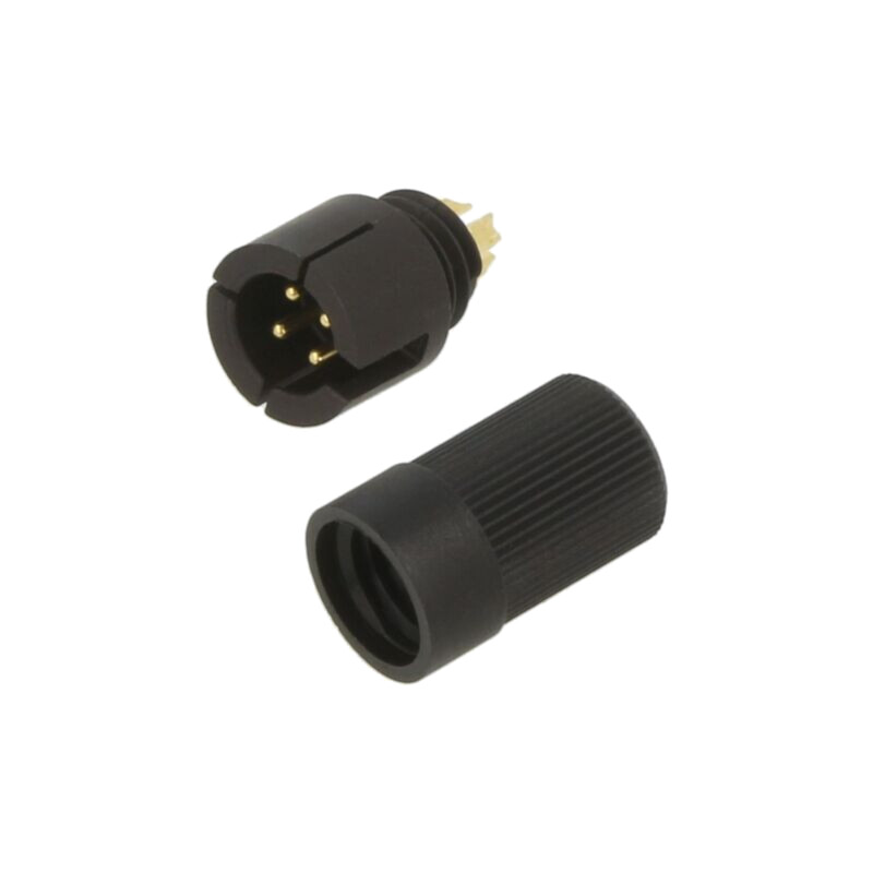 Conector: circular; 719; 60V; 3A; PIN: 4; mufă; tată; lipire; IP40