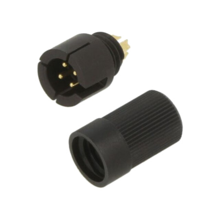 Conector: circular; 719; 60V; 3A; PIN: 4; mufă; tată; lipire; IP40
