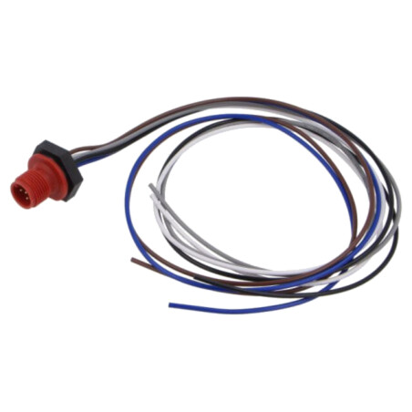 Conector: M12; soclu; tată; 2A; 60V; PIN: 5; IP67; drept; cabluri