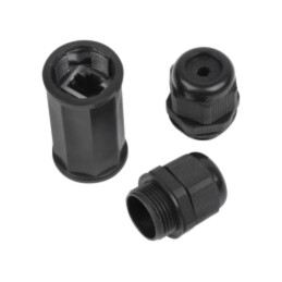Cuplor RJ45; neagră; Cat: 6; RJ45 soclu,din ambele părţi; IP67