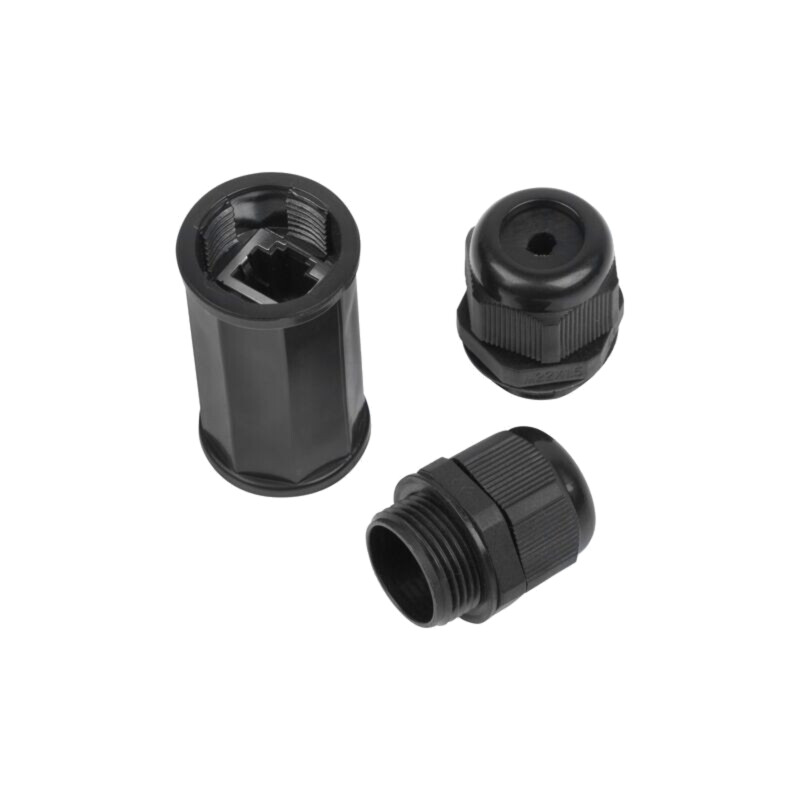 Cuplor RJ45; neagră; Cat: 6; RJ45 soclu,din ambele părţi; IP67