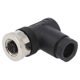 Conector: M12; mufă; PIN: 3; mamă; 250V; în unghi 90°; IP67; pe cablu