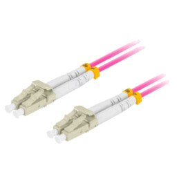 Patch cord cu fibră; OM4; LC/UPC,din ambele părţi; 3m; LSZH