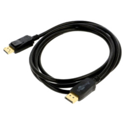 Cablu; DisplayPort mufă,din ambele părţi; PVC; 2m; negru; Fire: Cu