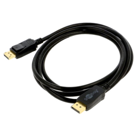 Cablu; DisplayPort mufă,din ambele părţi; PVC; 2m; negru; Fire: Cu
